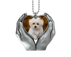 Heart In Hands Memorial Car Charm