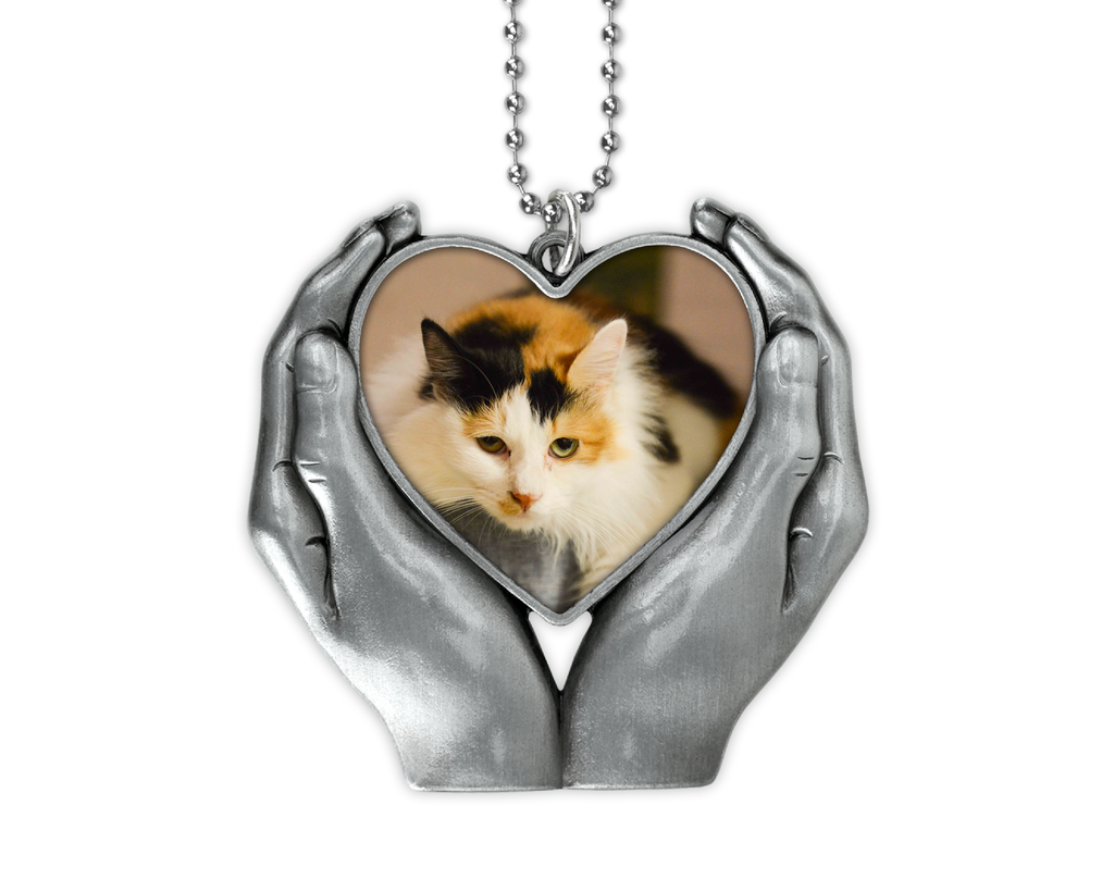 Heart In Hands Memorial Car Charm