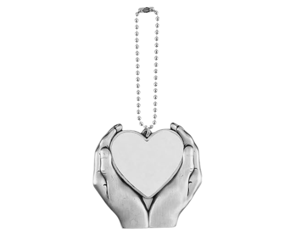 Heart In Hands Memorial Car Charm