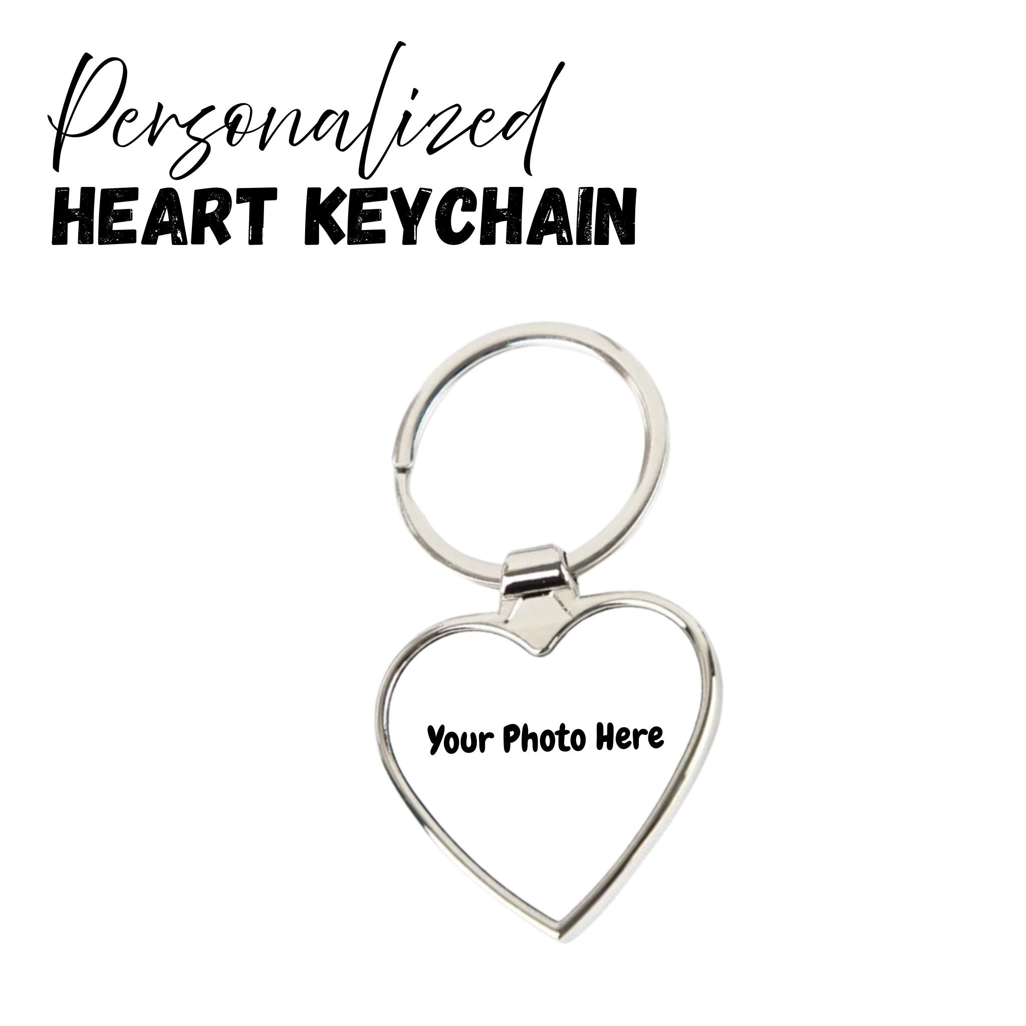 Custom Heart Metal Keychain