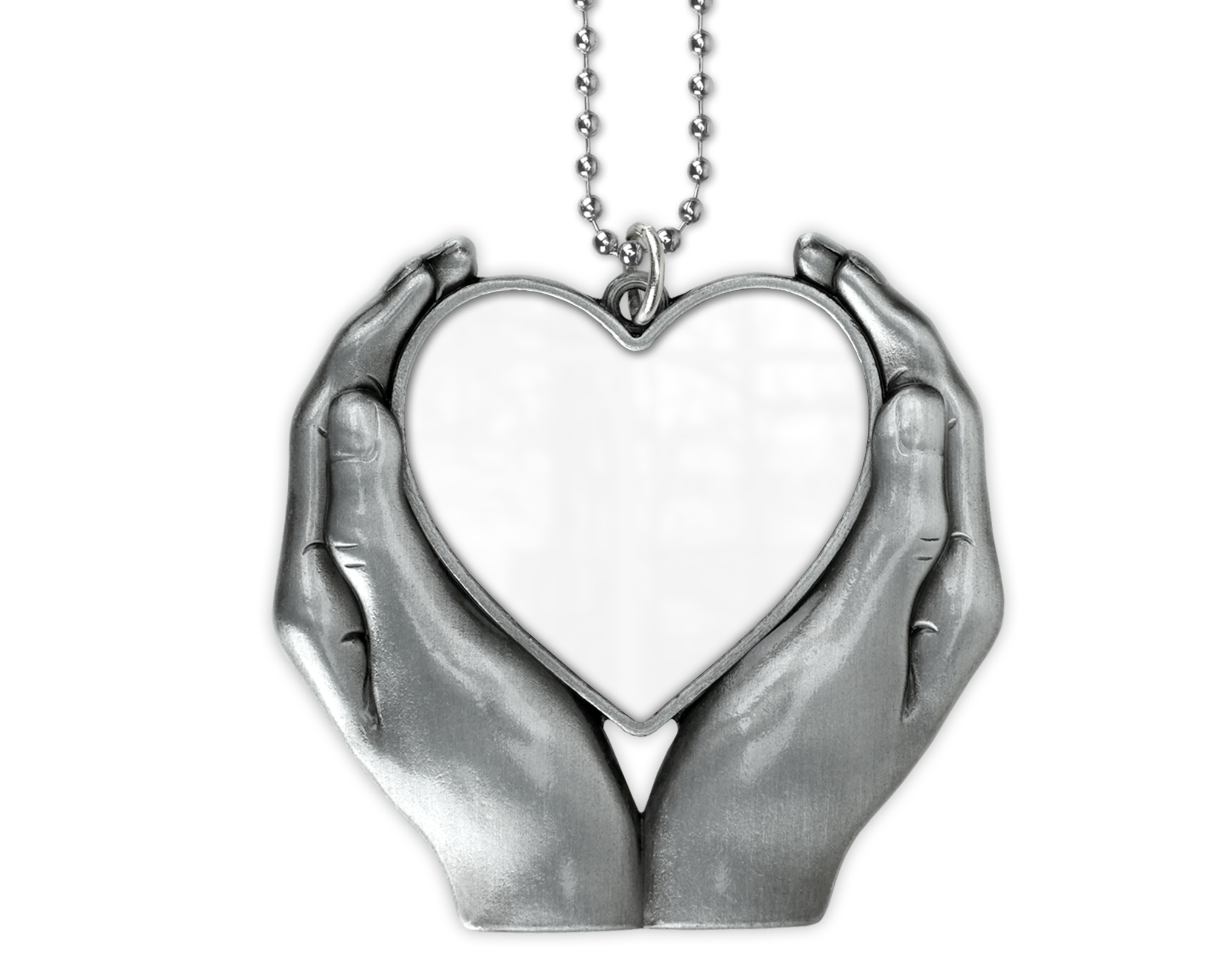 Heart In Hands Memorial Car Charm