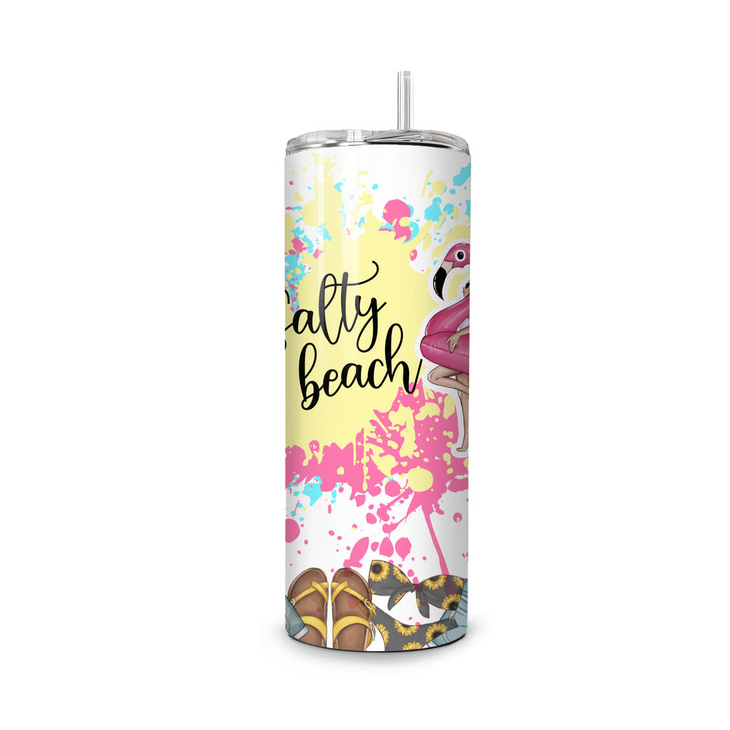 Salty Beach-20 oz. Skinny Straight Tumbler
