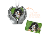 Heart In Hands Memorial Car Charm