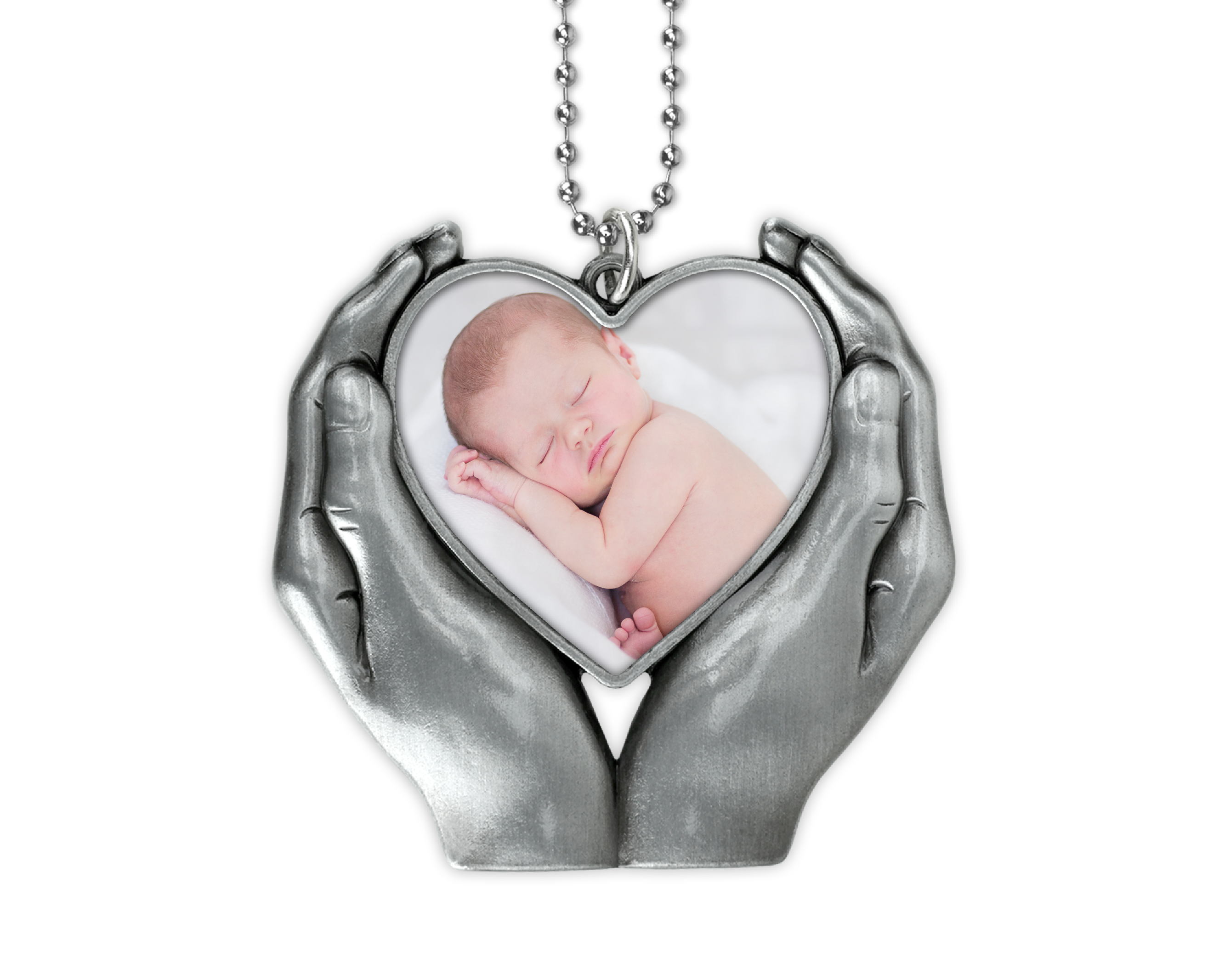 Heart In Hands Memorial Car Charm