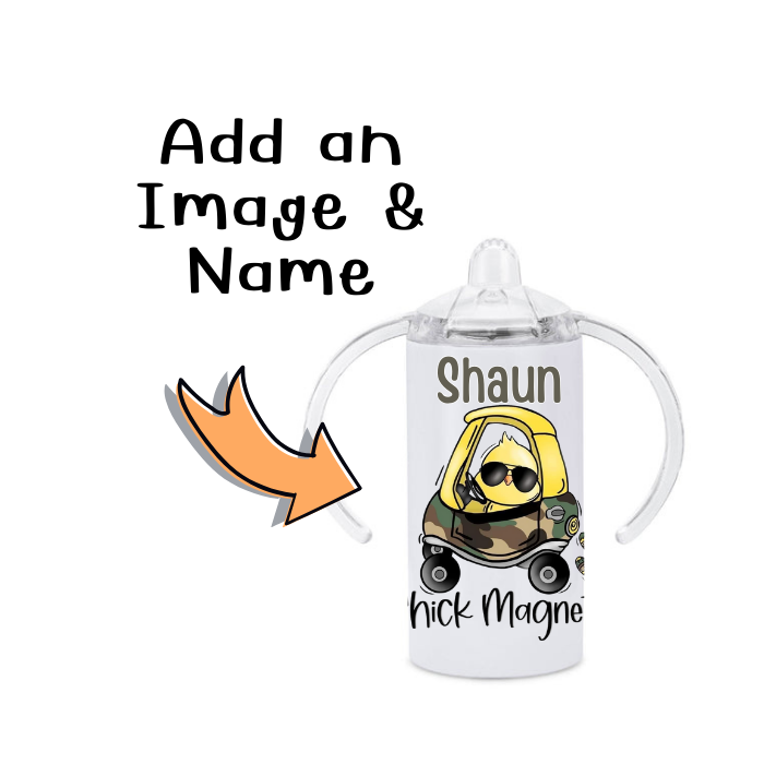 Personalized Sippy Tumbler With a cute Design And Childs Name