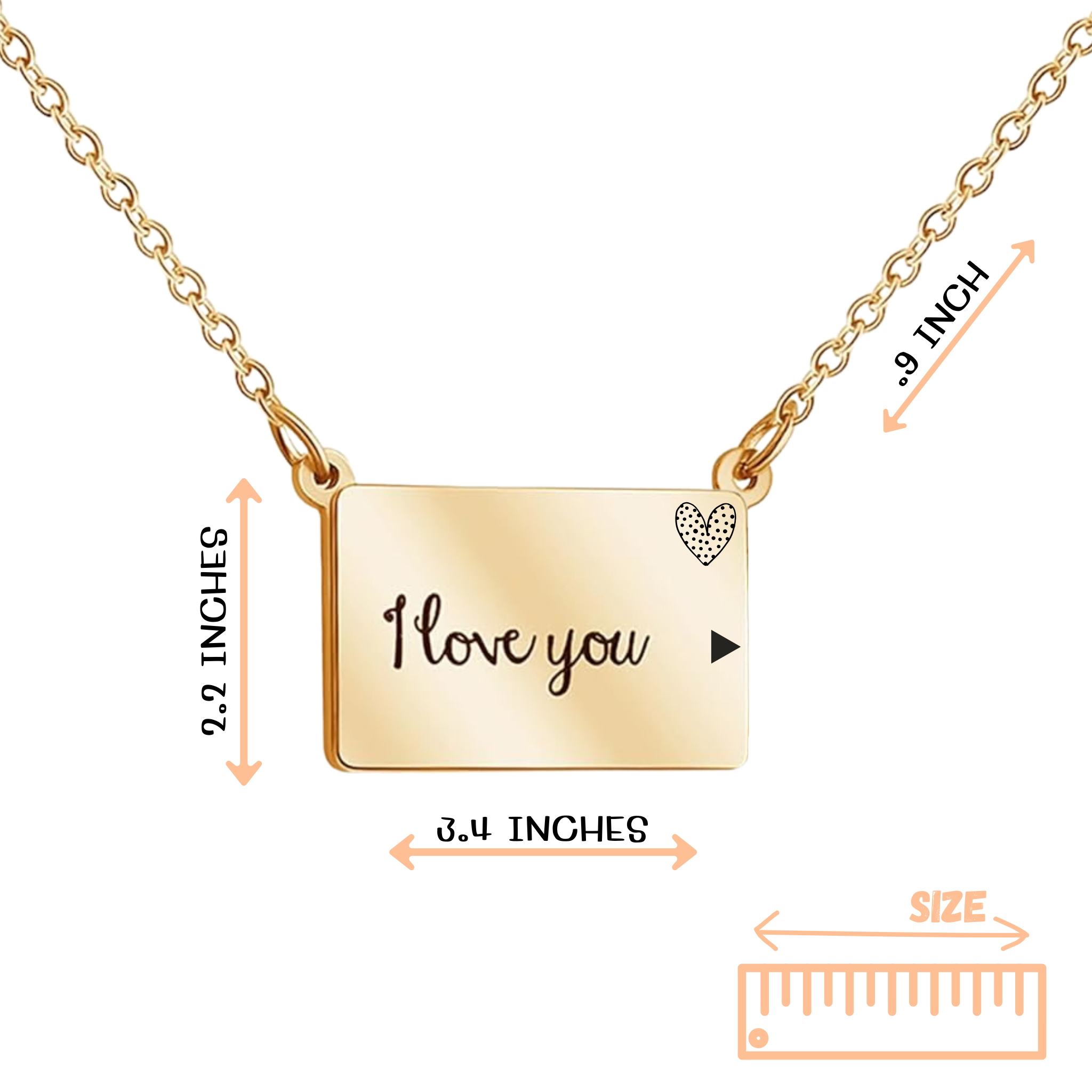 I Love You Necklace