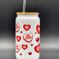 Anti-Valentine 16 oz. White Glass Can, Tumbler