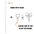 Keychain options or choose with chain and clasp 