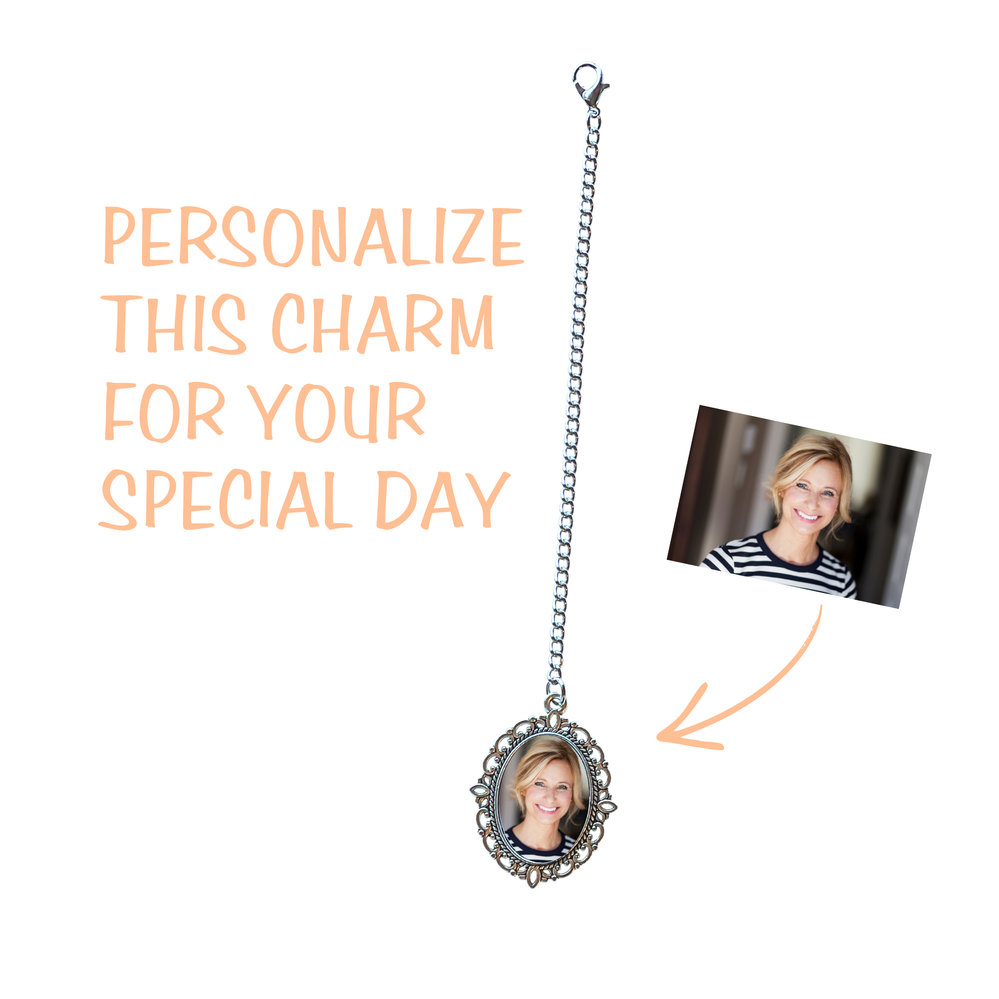 Memorial Photo Bouquet Charm