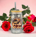 Superman 16 oz. Clear Glass Can, Tumbler