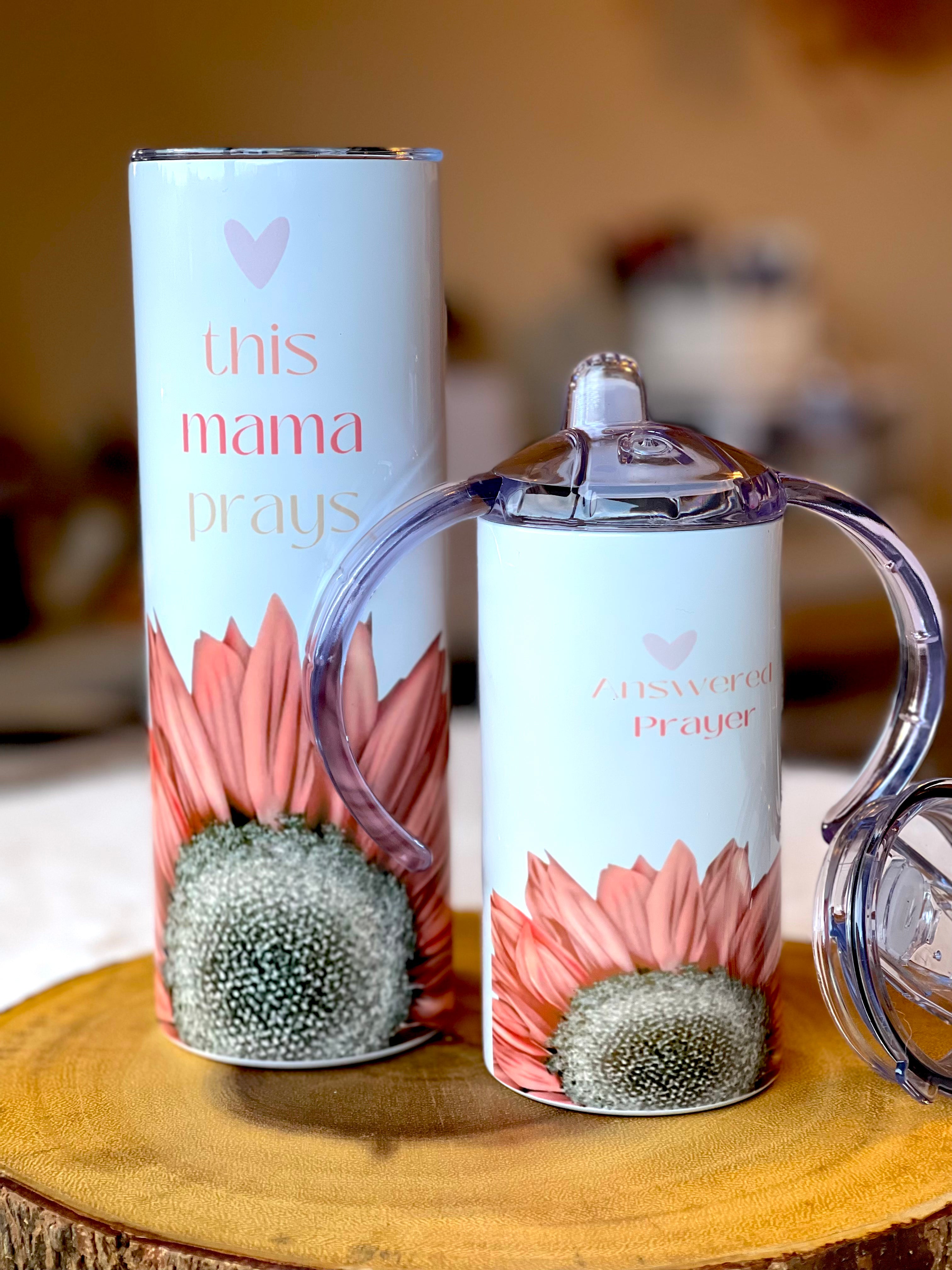 Pink Sunflower - Mama & Mini Tumbler Set