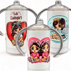 Sippy Tumbler,Baby Sad girls, Personalized Sippy cup