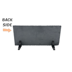 Slate Rock For Photo with Plastic stand on a white background, labeled 'Back Side'.