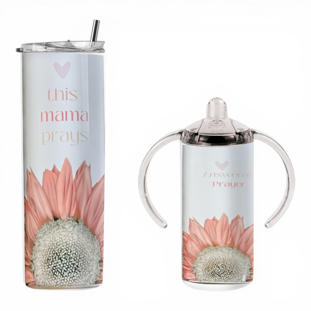 Pink Sunflower - Mama & Mini Tumbler Set