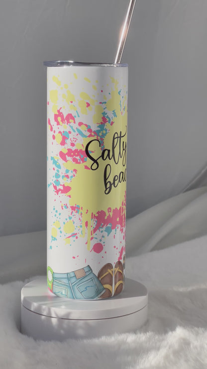 Salty Beach-20 oz. Skinny Straight Tumbler