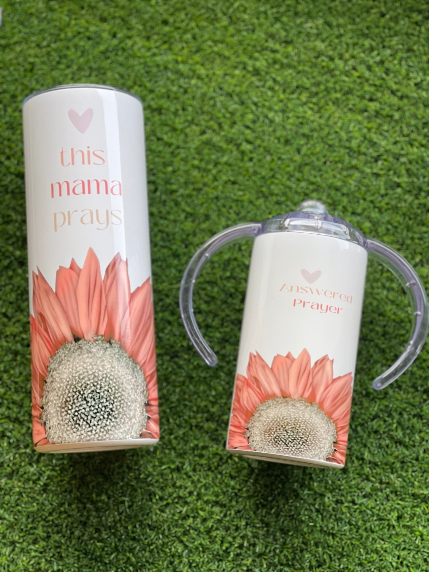 Pink Sunflower - Mama & Mini Tumbler Set